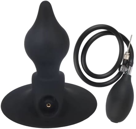Opblaasbare anaalplug met sterke zuignap - Expander - Buttplug - Siliconen