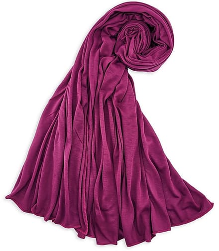 JB Collection - Hoofddoeken - hoofddoek polyester jersey uni fuchsia - fuchsia