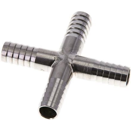 9 mm RVS 1.4301 Kruis-Slangkoppeling