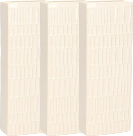 Gerimport Waterverdamper - 3x - wit - keramiek - 400 ml - radiatorbak luchtbevochtiger - 7,4 x 18,6 cm