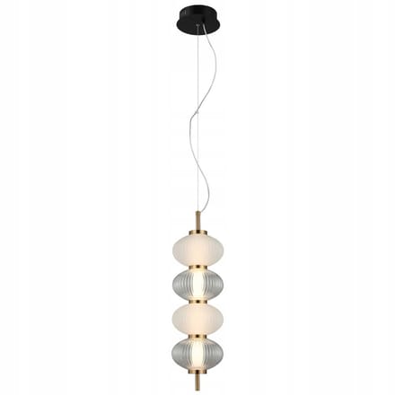 LED Hanglamp Testa Zwart Goud Transparant D60 4 lichtpunten 16W