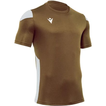 Macron Polis Shirt Korte Mouw Heren - Goud / Wit | Maat: M