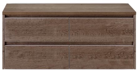 Dante Badmeubelset 120 cm - 4 Laden Tabacco - Wastafelbovenblad