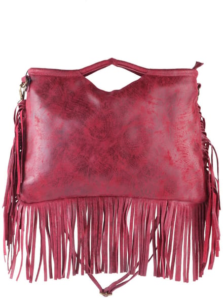Giuliano Suede handtas Brielle - Suede - Dames - Made in Italy - Bordeaux