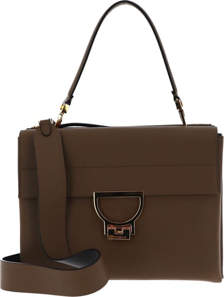 COCCINELLE Leren Handtas Schoudertas Arlettis Handbag Moss Green Groene