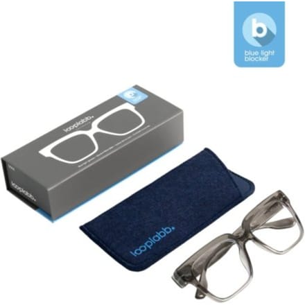 Looplabb blue light blocker sterkte +1,00 model max crystal black