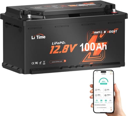 100Ah LiFePO4 Accu met Bluetooth en BMS voor Campers en Off-Grid Toepassingen