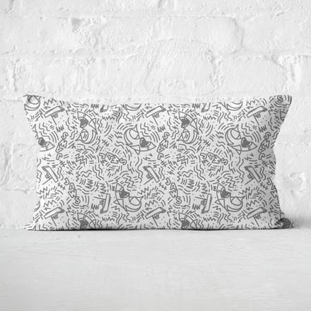 Jaws Doodles Rectangular Cushion - 30x50cm - Soft Touch