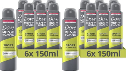 Dove Deo Spray - Men Sport - Voordeelverpakking 12 x 150 ml