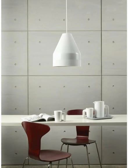 DYBERG LARSEN - CRAYON hanglamp wit met matwit - ø18 x h21cm