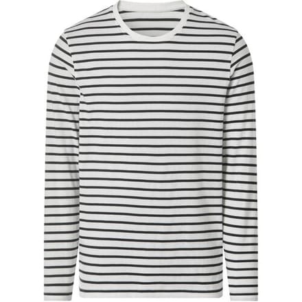ESMARA MEN Heren longsleeve (Zwart/wit, L)