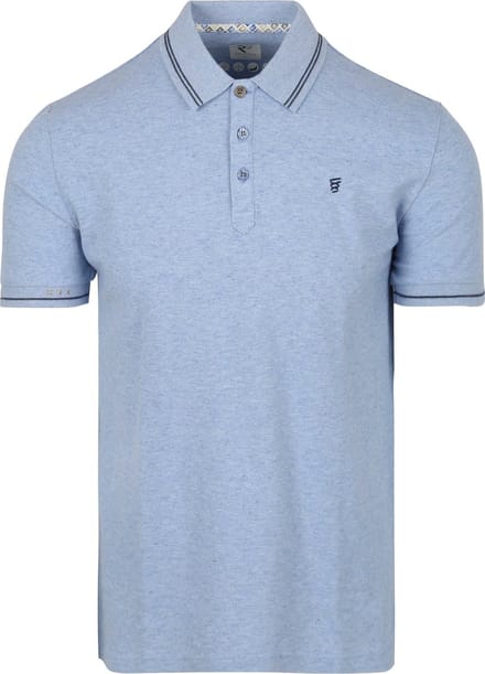R2 Amsterdam Polo Soft Solid Light Blue - Maat XL - Heren