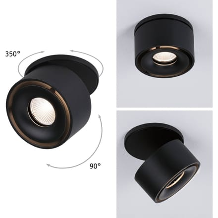 Paulmann 93370 Spircle LED-inbouwlamp LED LED vast ingebouwd 8 W Zwart (mat)