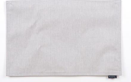 Rasteli - Placemat - katoen; kunststof - grijs - D45 cm - 2 stuks