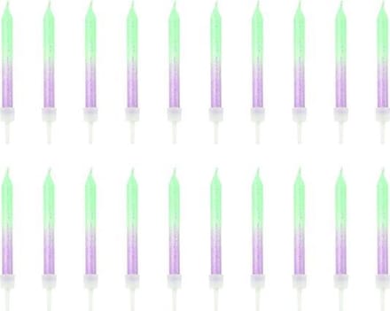 PartyDeco - Verjaardagskaarsjes (20 stuks)