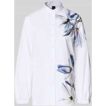 Blouse met maokraag en knoopsluiting