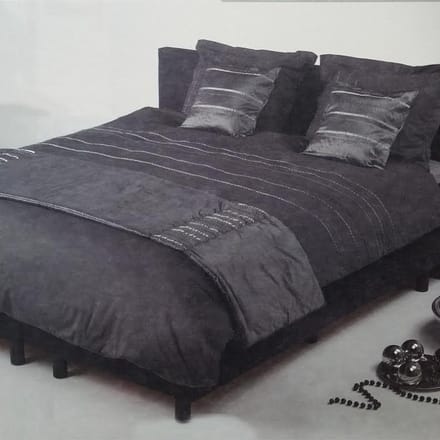 Cinderella Dekbedovertrekset Pavese - Grijs - 1 Persoons - 140x200/220 - 4-Delig