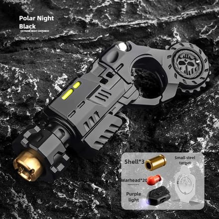 Shell-Ejecting Legering Speelgoedpistool Set Stressverlichting Fidget Sensorisch Speelgoed Mini Vinger Spin Top EDC Bureau Gadget Cadeau voor Tieners Jongens