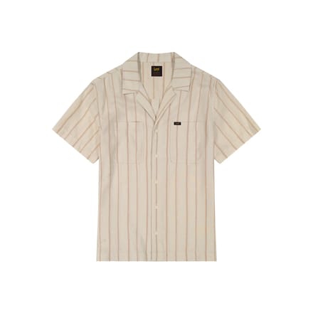 Lee Camp 2 Pocket Relaxed Fit Overhemd Met Korte Mouwen Beige L Man