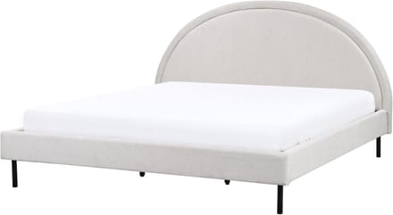 MARGUT - Bed - Lichtgrijs - 180 x 200 cm - Polyester