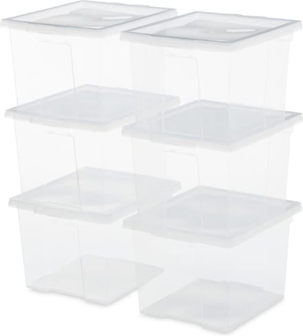 IRIS Useful Storage Box Opbergbox - 10L - Kunststof - Transparant - Set van 6