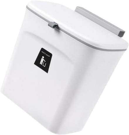 Keuken Compostbak - Afvalbak - Voedselresten Verzamelen - Met Schuifdeksel - 23.7 cm - Wit