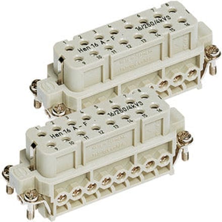Han A 16-Pins Vrouwelijke Connector 32A Schroefterminal - 09200162813