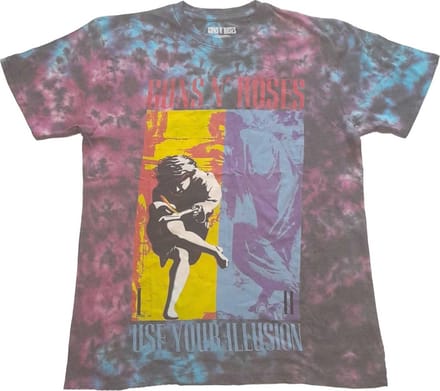 Guns N' Roses - Use Your Illusion Heren T-shirt - M - Blauw/Rood