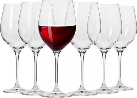 Krosno Harmony - Rode wijnglazen - Kristal - 6 st. - 450 ml