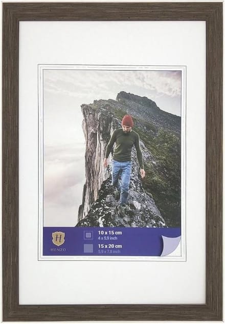Fotolijst - Henzo - Edge - Fotomaat 15x20 cm - Donkerbruin