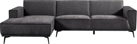 Tower living Leeds 2,5-seater AR + Chaise Lounge L Black Blue