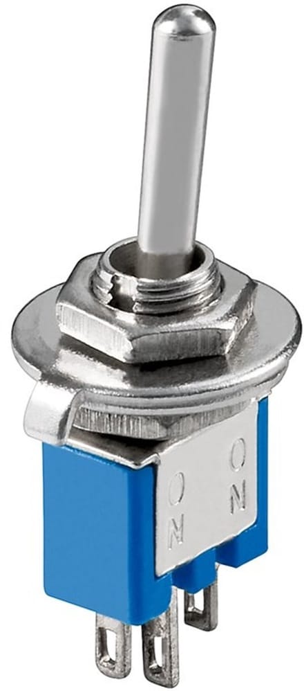 Goobay Toggle Switch Subminiature, 1x UM, 3 Pins, Blue Housing
