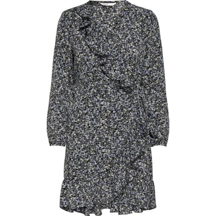 ONLY  - Maat 34 - ONLCARLY LS WRAP SHORT DRESS NOOS WVN Dames Jurk