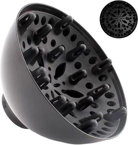 Föhn Opzetstuk - Universele Diffuser - Haar Styling - Lichtgewicht Ontwerp - 15 x 9 x 6 cm - Zwart