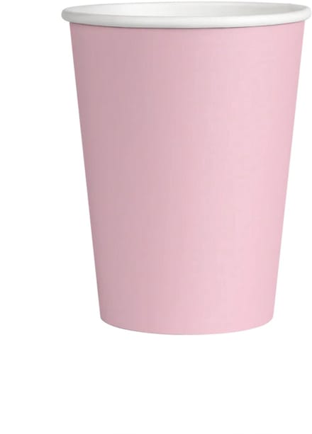 Wegwerpbekertjes Pastel licht roze 7cm - 8st