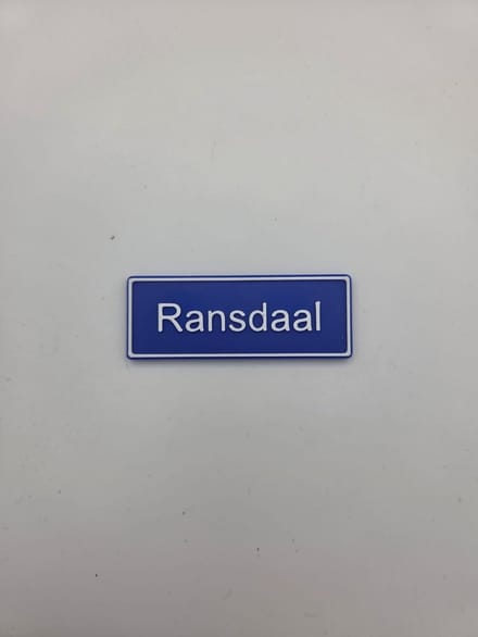 Koelkast Magneet plaatsnaam 8 X 3 CM Ransdaal