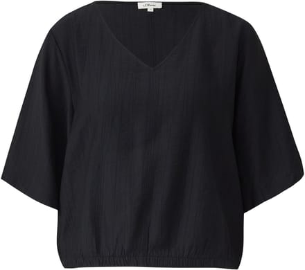 Gestructureerde Blouse met V-hals en Plooien Dames s.Oliver