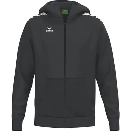 Erima Cmpt Wings Hooded Full Zip Heren - Zwart | Maat: M