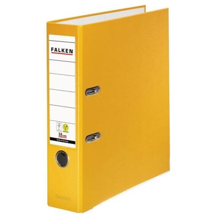 Falken PP color ordner, A4, rugbreedte 80 mm, 1 stuk, geel
