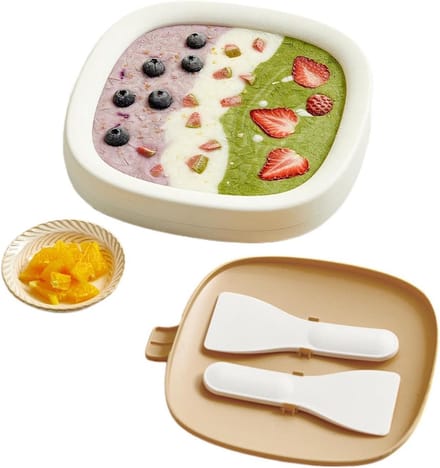 Gerolde IJs Machine - Dessert Maker - Zelfgemaakte Desserts - Voedselveilige Plaat - 23 cm - Geel