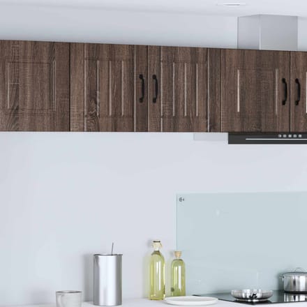 vidaXL - Wandkast - LUCCA - Bruin - eiken - 40 - x - 31 - x - 40 - cm - Bewerkt - hout