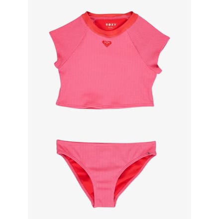 Roxy Set Aruba Crop Korte Mouw Rash Guard Roze 14 Years Meisje