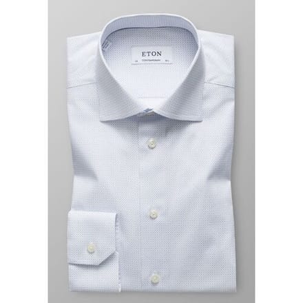 Eton Overhemd Micro Pattern Shirt Licht Blauw / male
