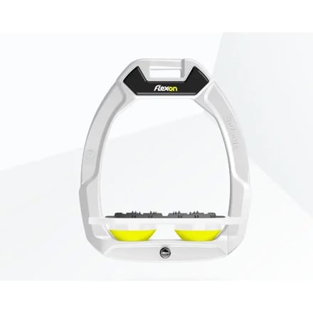 Veiligheidsschoenen voor paardrijden Plat Ultra Grip Wit/Wit/Geel Flex-On Safe-On