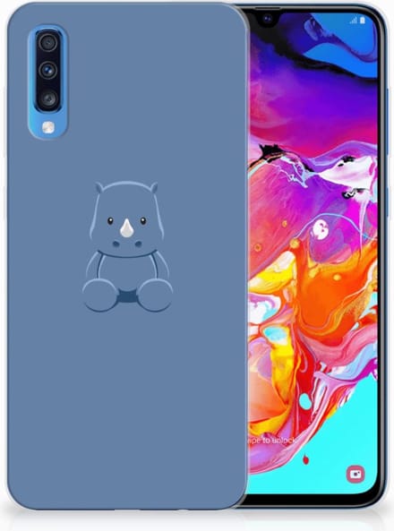 Samsung Galaxy A70 Telefoonhoesje met Naam Baby Rhino