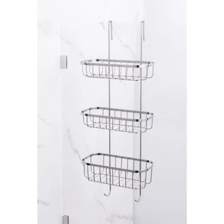 Aquavive Doucherek - 3-laags - Vrij Hangend - Verchroomd - 24x61x12,5cm
