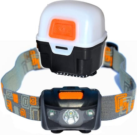 Hoofdlamp LED + Lantaarn Box - 160 lumen - campinglamp - KMHB001
