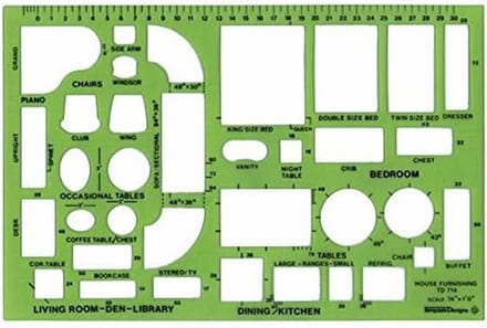 Professionele Binnenhuis Architect Sjabloon # TD714 - Scale 1/4inch