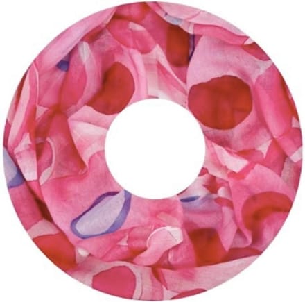Dunne Colsjaal - Print - Roze/Fuchsia - 80 x 50 cm (20252#)