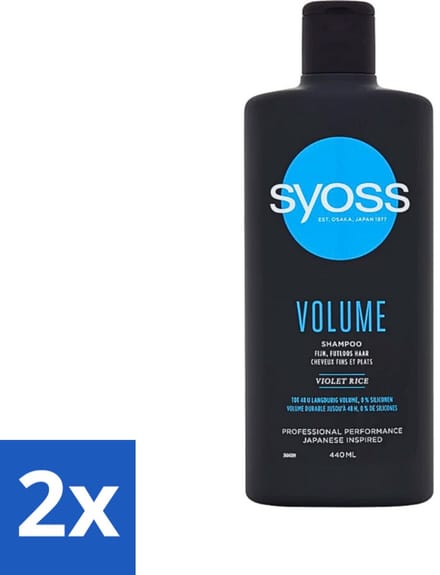 Syoss Volume Shampoo - Shampoo - Volumeverhogend - 440 ml - Voordeelverpakking - 2 stuks